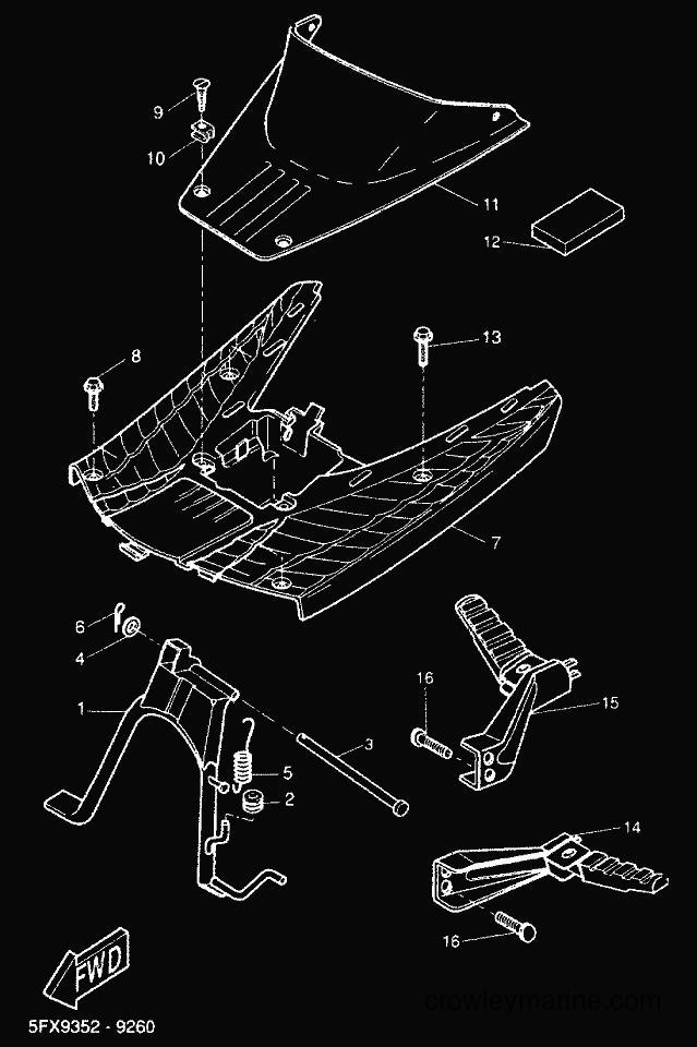 2000 Scooter CW50RS - CW50RS (5FXE) [010] - STAND & FOOTREST