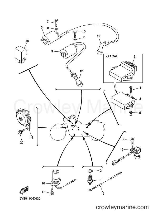 Yamaha Motors XVS1100AT (5YSE) [010] - ELECTRICAL 1