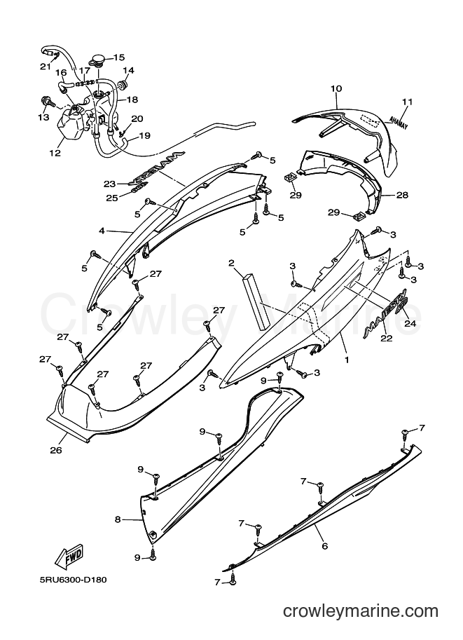 Yamaha Motors YP400A (5RUJ) [010] - SIDE COVER