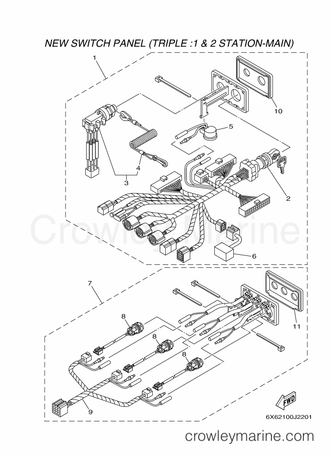 Yamaha Motors ONE TOUCH START (6X62) [100] - SWITCH & PANEL 8 (TRIPLE)