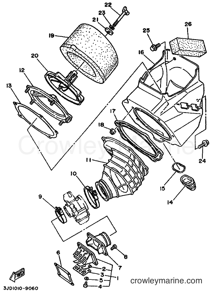 1989 Dirt Bike YZ125 - YZ125 (3JD1) [030] - INTAKE