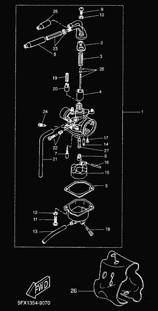 2000 Scooter CW50RS - CW50RS (5FXG) [010] - CARBURETOR