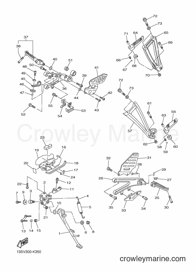 Yamaha Motors YZF-R6 (1JSF) [010] - STAND & FOOTREST
