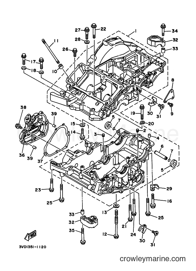 1991 Street Bike TDM850 - TDM850 (3VD1) [999] - CRANKCASE