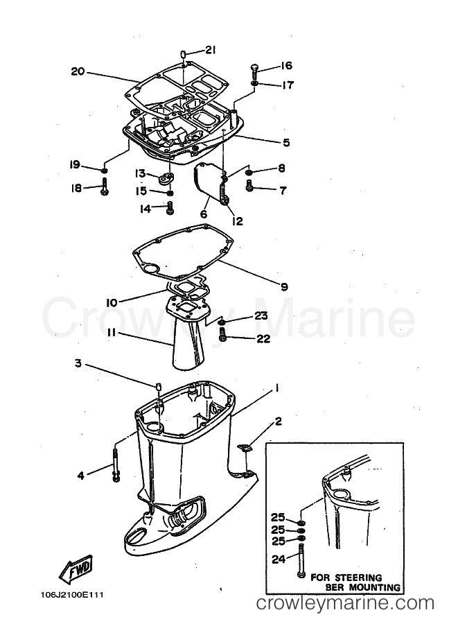 Yamaha Motors 70CE (6J20) [010] - UPPER CASING