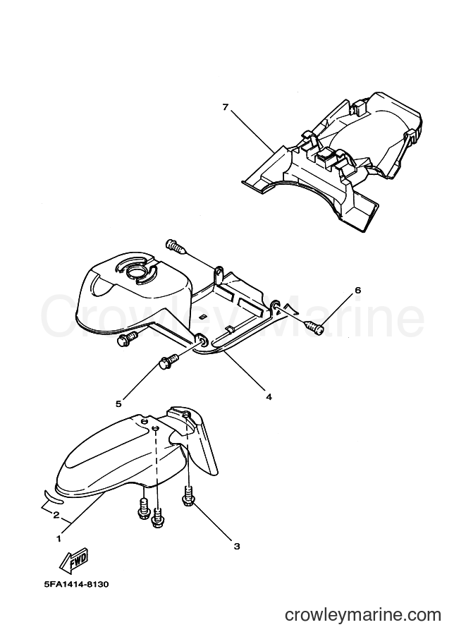 2003 Scooter YA100W - YA100W (5FA3) [010] - フロントフエンダ
