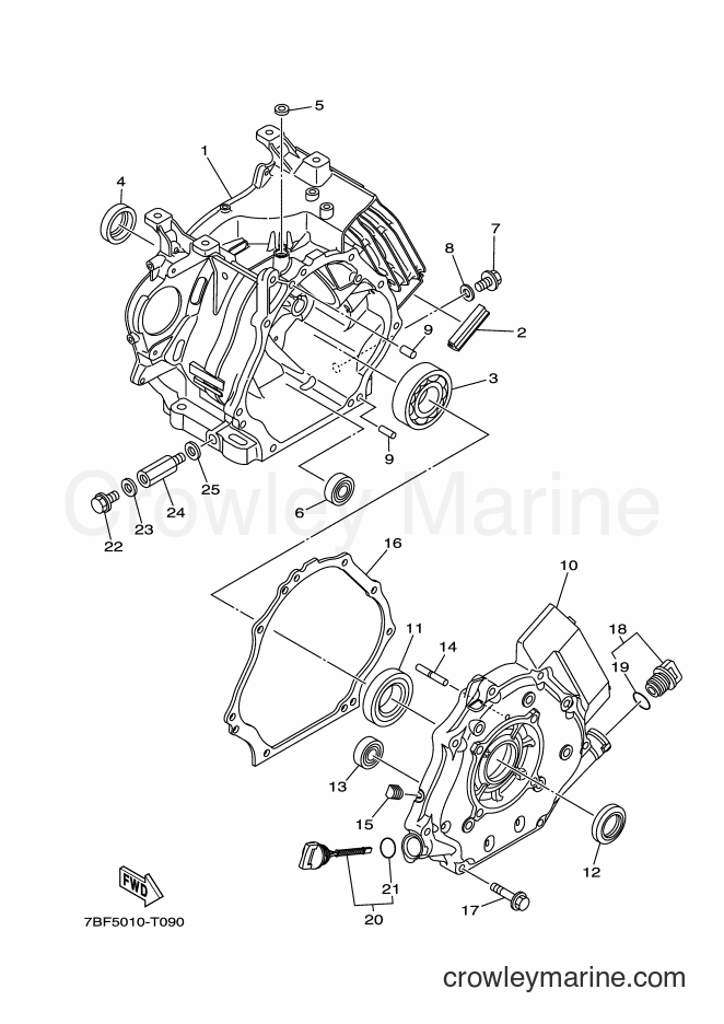 Yamaha Motors YT1380 (7BE3) [010] - CRANKCASE