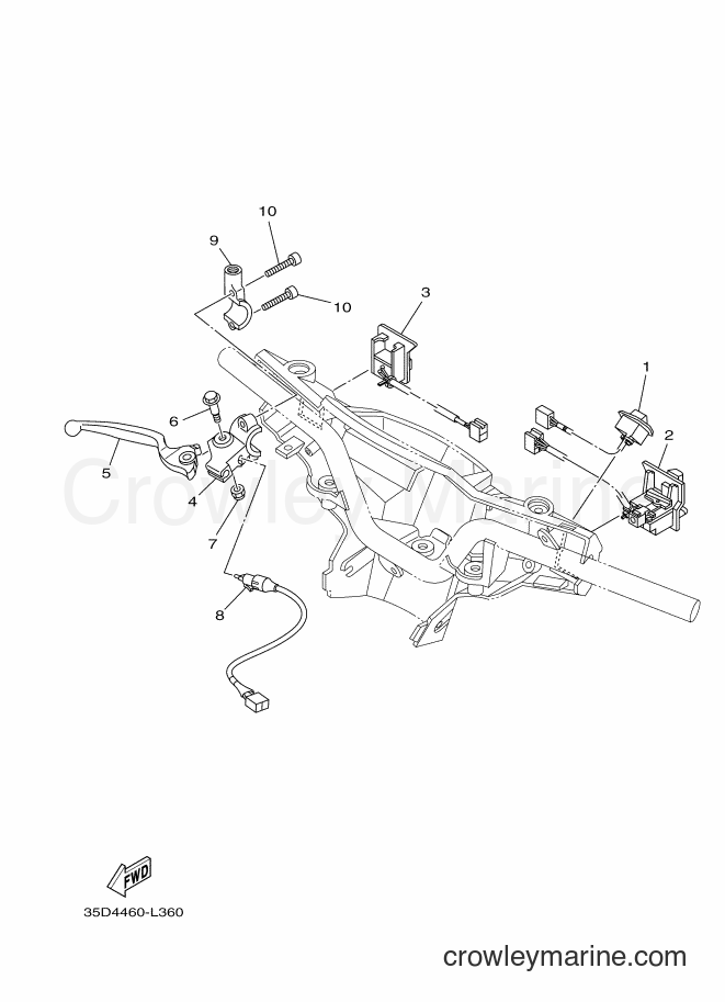 Yamaha Motors T115LE (35D7) [010] - HANDLE SWITCH & LEVER