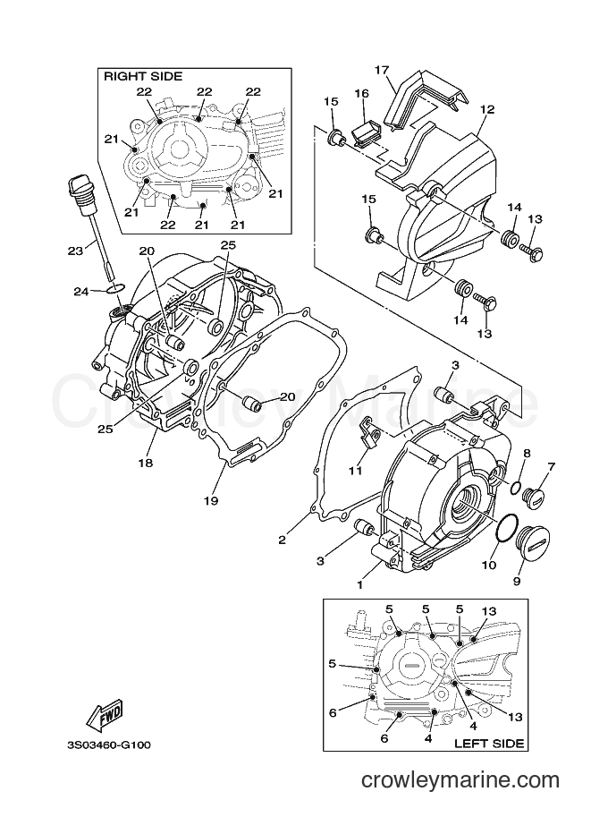2009 Scooter T110LE - T110LE (45C1) [010] - CRANKCASE COVER 1