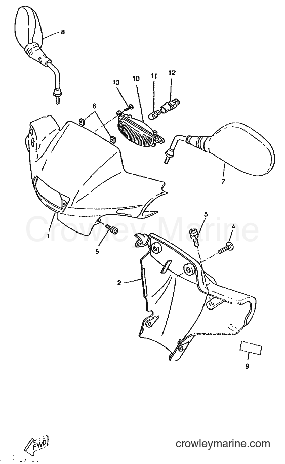 1996 Scooter CW50RSP - CW50RSP (4UR5) [999] - COWLING