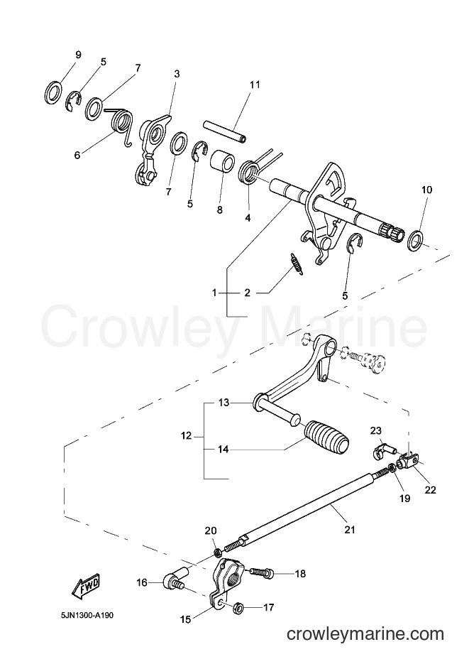 Yamaha Motors BT1100 (5JN3) [020] - SHIFT SHAFT