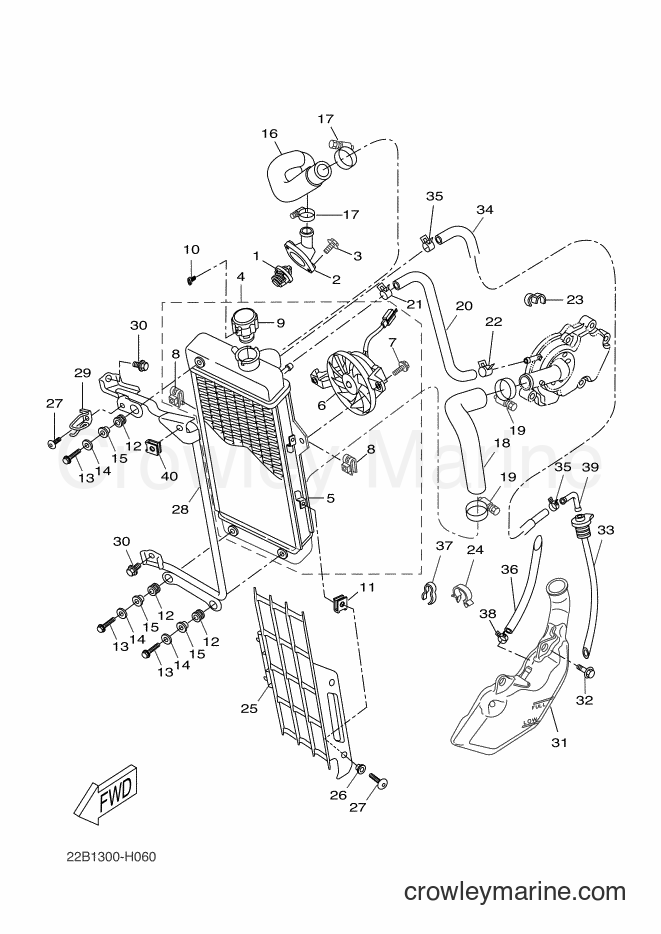 2009 Dirt Bike WR125X - WR125X (22B2) [010] - RADIATOR & HOSE