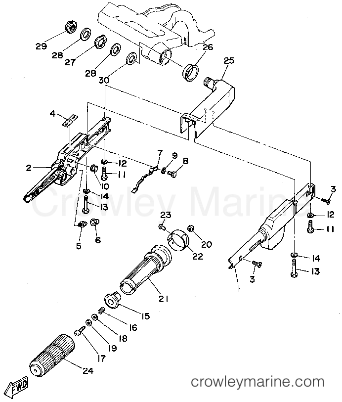 Yamaha Motors T9.9MXHS - STEERING (MH EH)