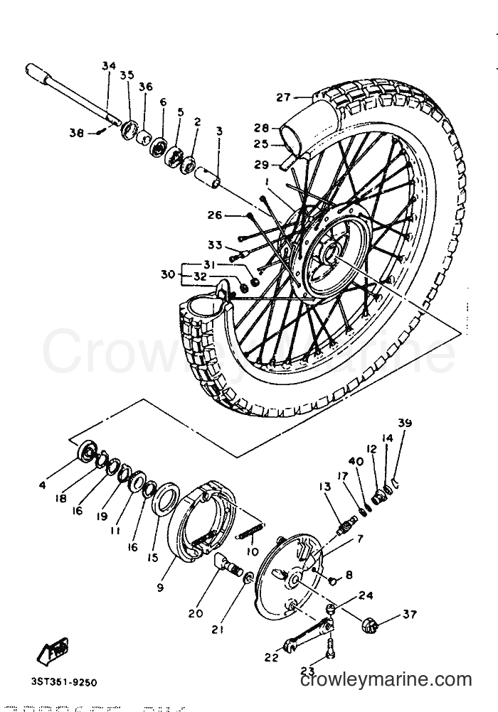 1989 Dirt Bike XT500 - XT500 (3ST1) [999] - FRONT WHEEL