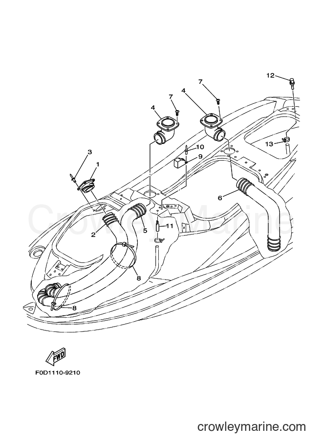 Yamaha Motors WAVERUNNER X (F0P3) [03A] - VENTILATION