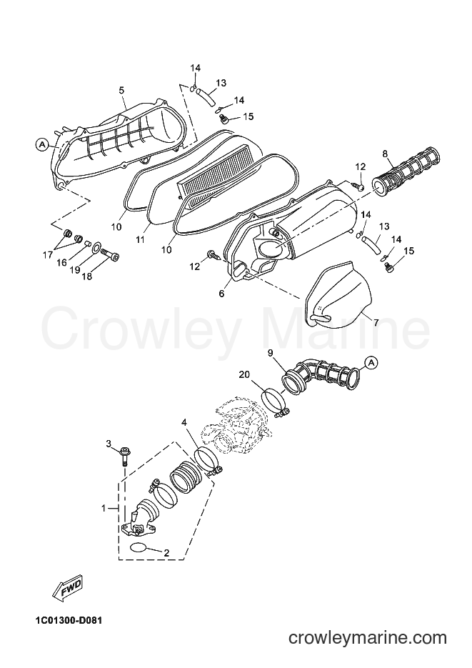 Yamaha Motors YP250R (1C01) [030] - INTAKE