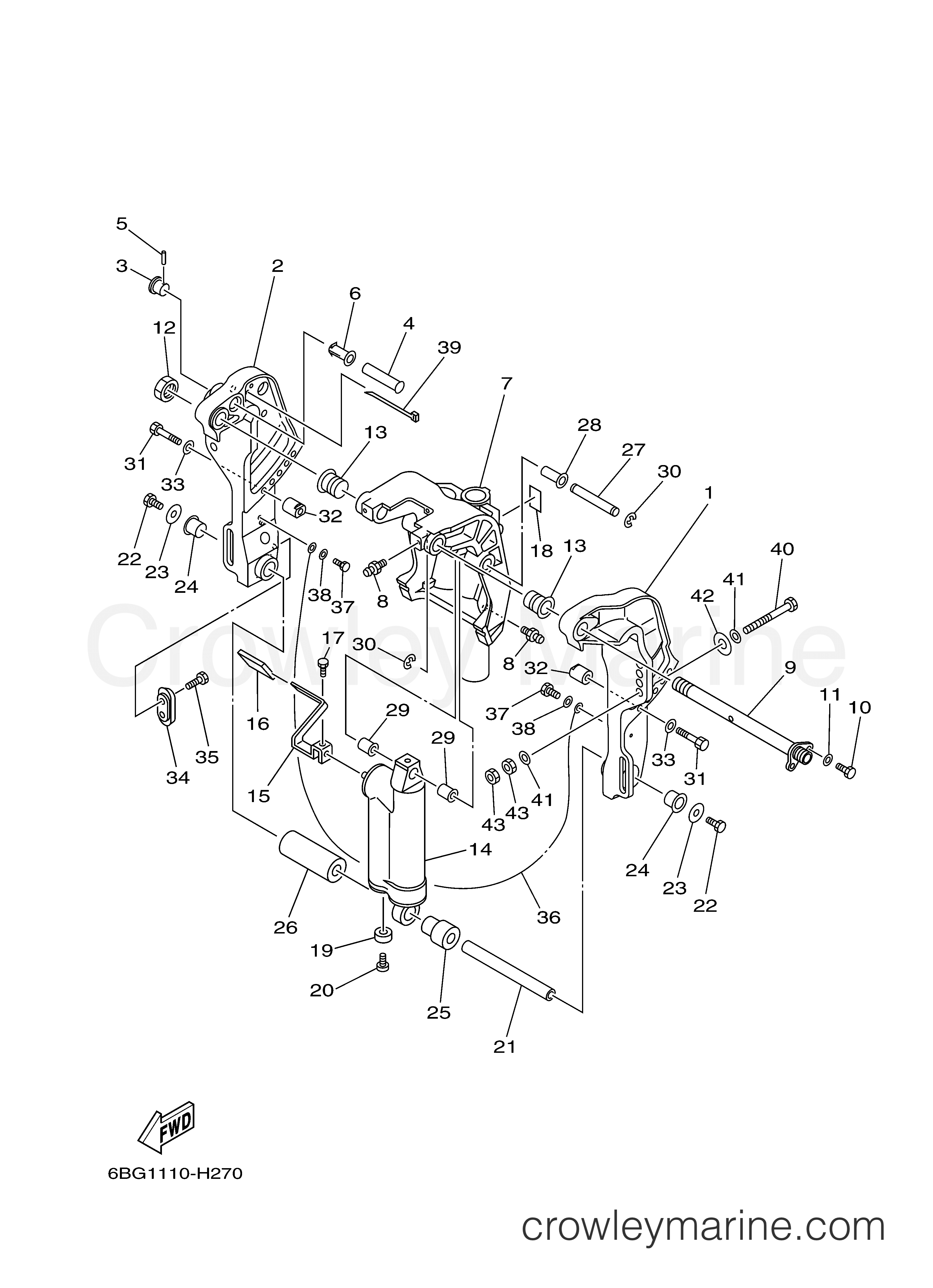 Yamaha Motors F40LEHA - BRACKET 2