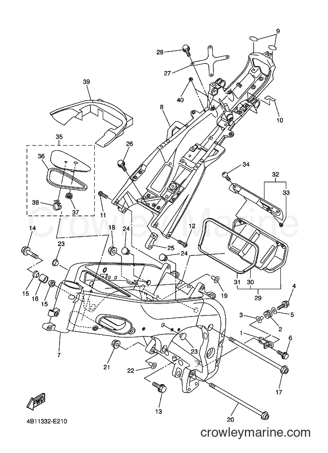 2006 Sport Bike YZF-R1S - YZF-R1S (4B11) [040] - FRAME