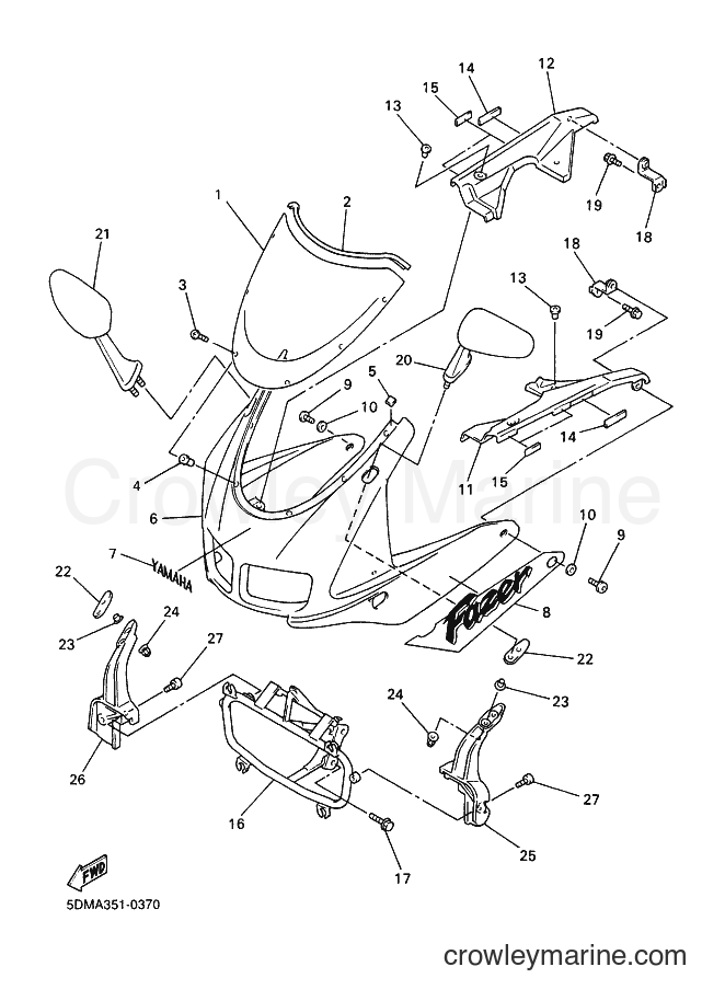 Yamaha Motors FZS600SP (5DMA) [010] - COWLING 1