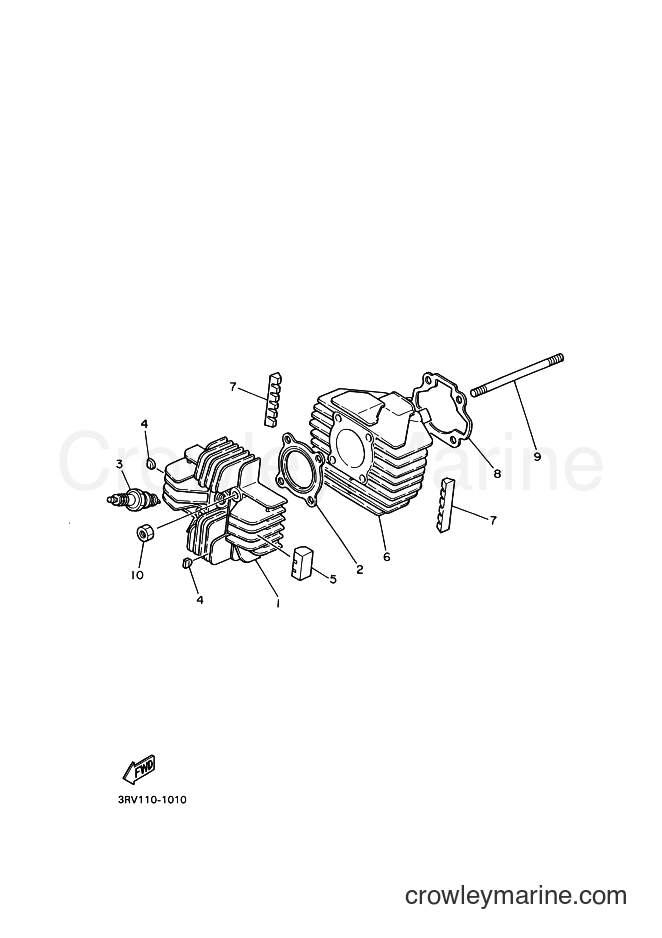 2003 Dirt Bike PW80 - PW80 (4BCD) [040] - CYLINDER
