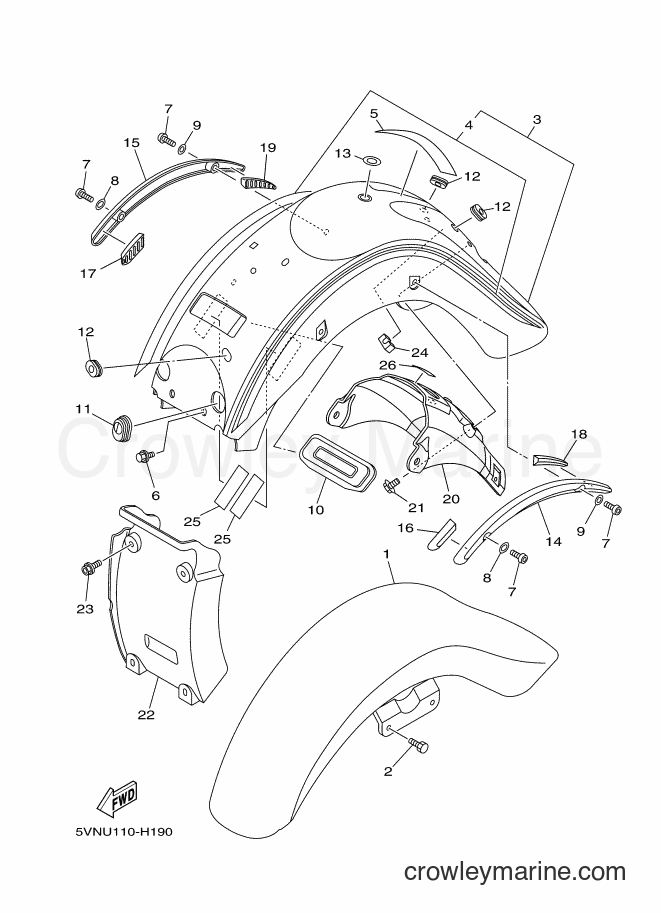 Yamaha Motors XV1700A (1BH3) [010] - FENDER