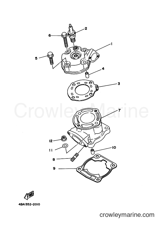 2000 Scooter DT50LC - DT50LC (3UN7) [010] - CYLINDER HEAD