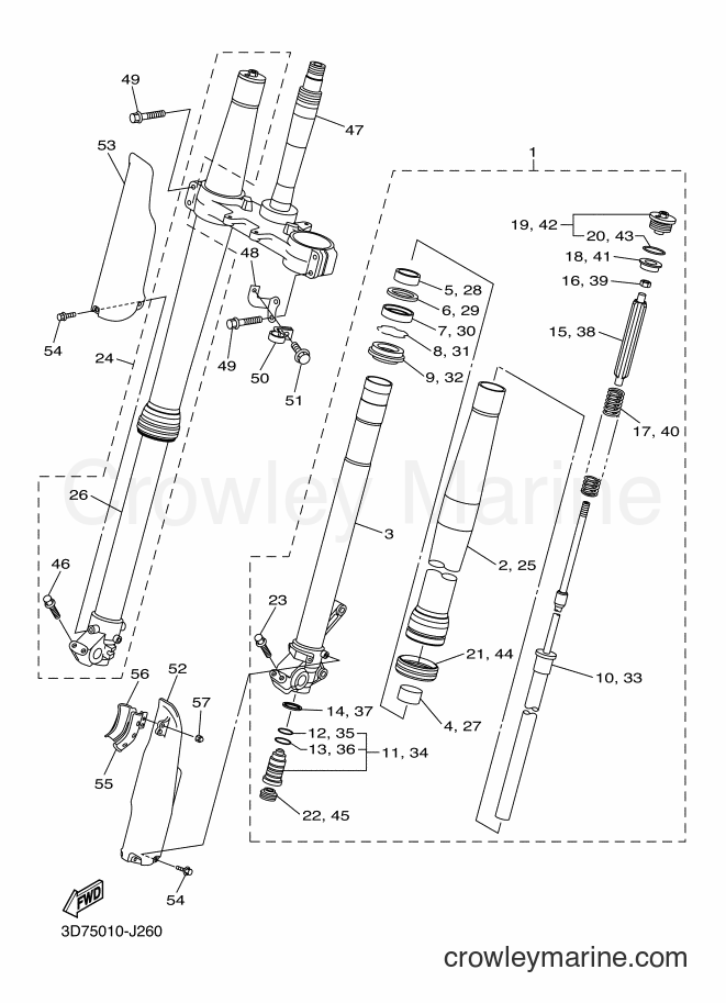 2012 Dirt Bike WR250R - WR250R (3D79) [010] - FRONT FORK