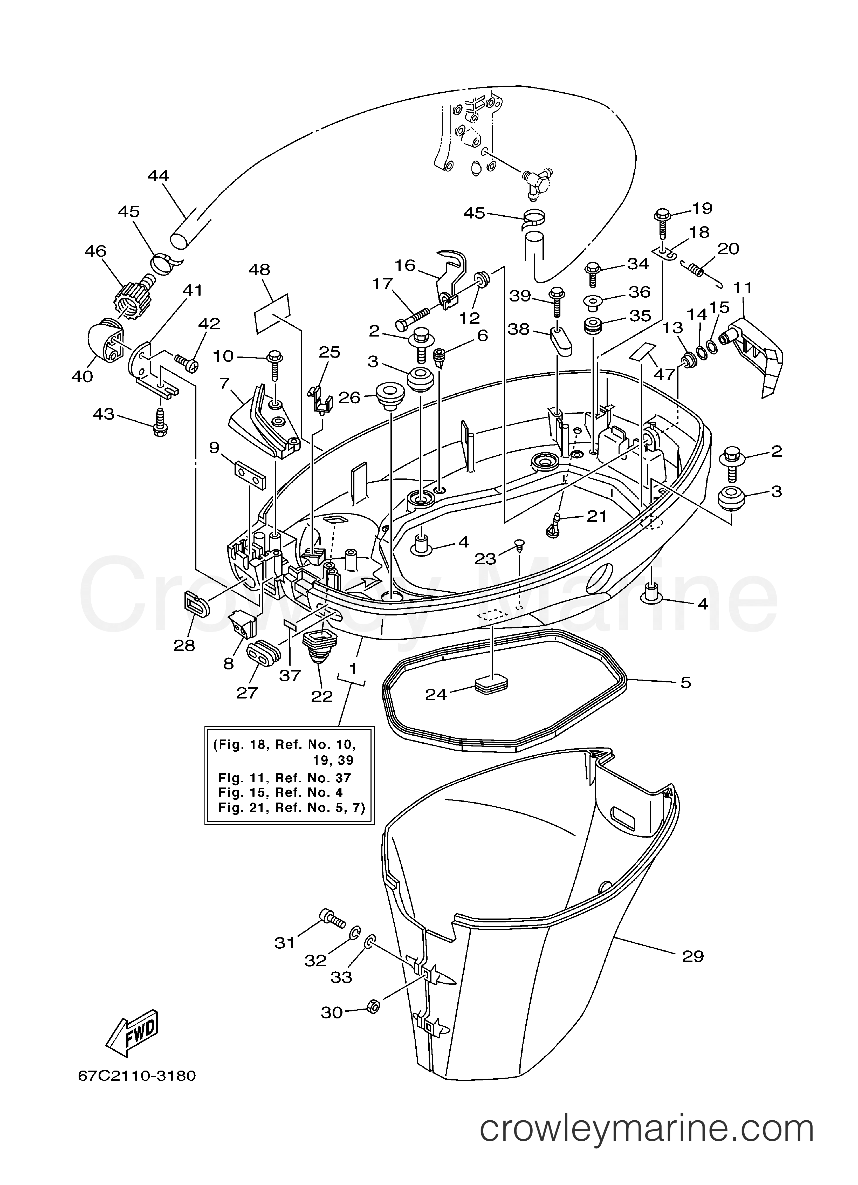 Yamaha Motors F40MJHB - BOTTOM COWLING