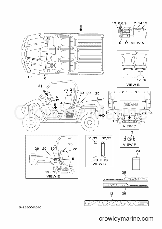 2017 ATV YXM700E - YXM700E (B42F) [010] - EMBLEM & LABEL 1