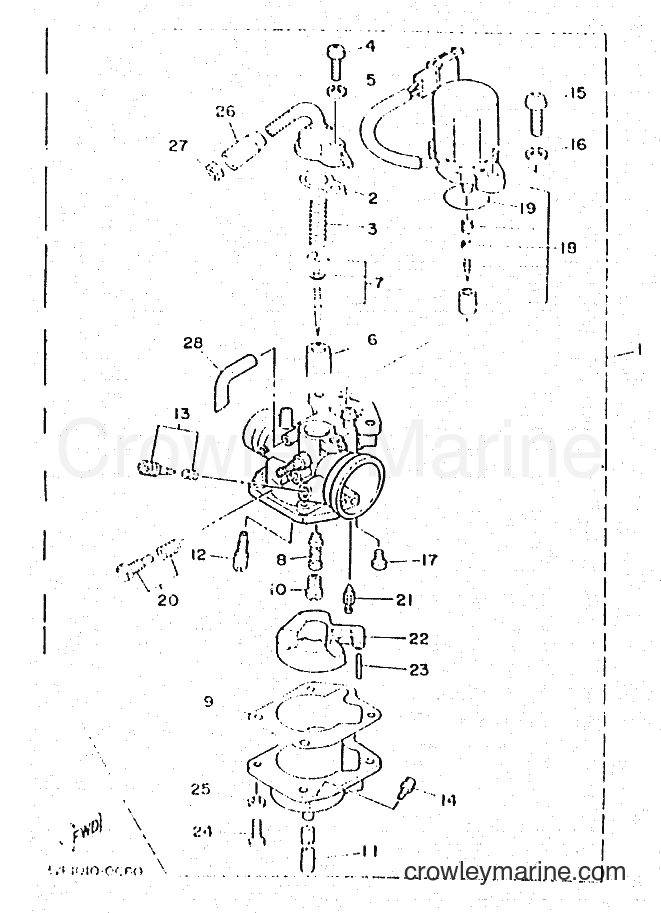 1995 Scooter YM50 - YM50 (4SY1) [010] - CARBURETOR
