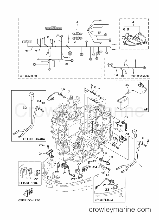 Yamaha Motors F150A (63P9) [050] - ELECTRICAL 3