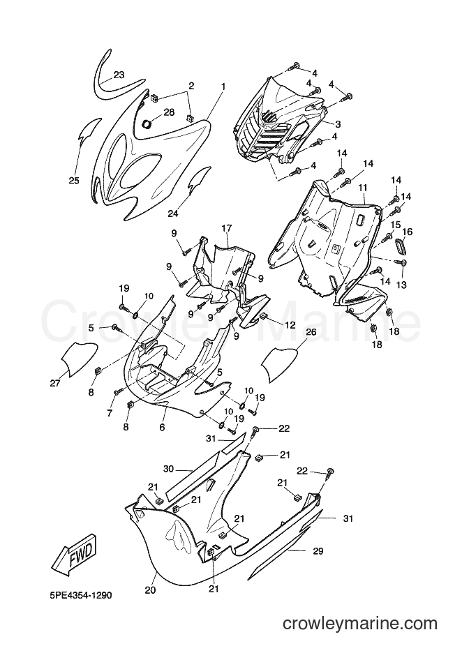 2001 Scooter YQ50L - YQ50L (5KHC) [010] - LEG SHIELD