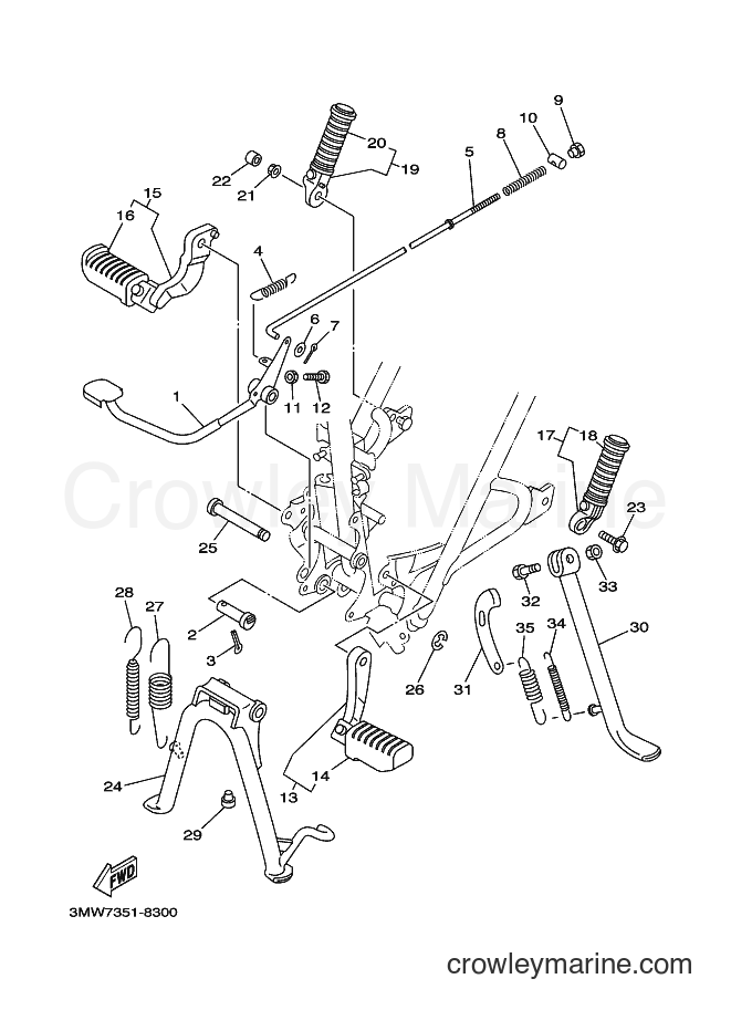 2000 Street Bike SR125 - SR125 (3MW9) [070] - STAND & FOOTREST