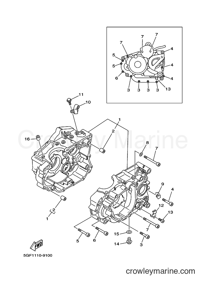 2000 Dirt Bike TT-R250 - TT-R250 (5GF6) [010] - CRANKCASE