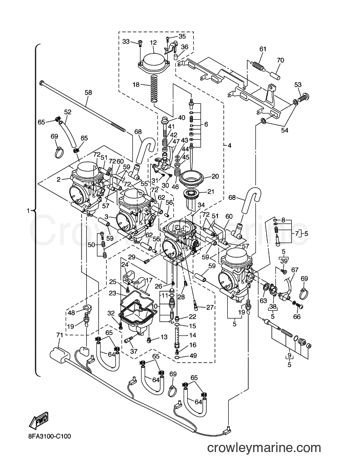Yamaha Motors RX10RS (8FY1) [020] - CARBURETOR