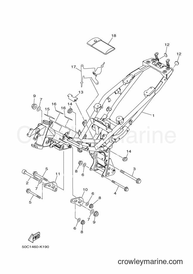 Yamaha Motors T135HC (50C2) [010] - FRAME