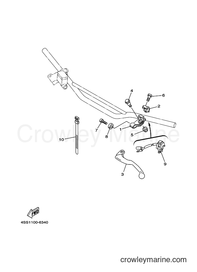 1996 Dirt Bike YZ250 - YZ250 (4SR2) [020] - HANDLE SWITCH & LEVER