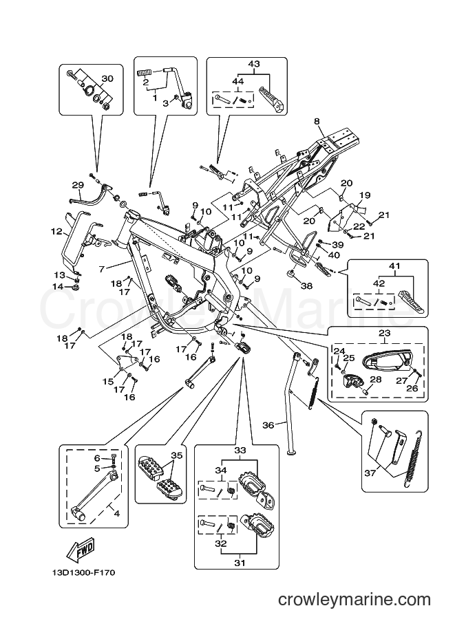 2007 Dirt Bike XT125R - XT125R (13D1) [010] - FRAME