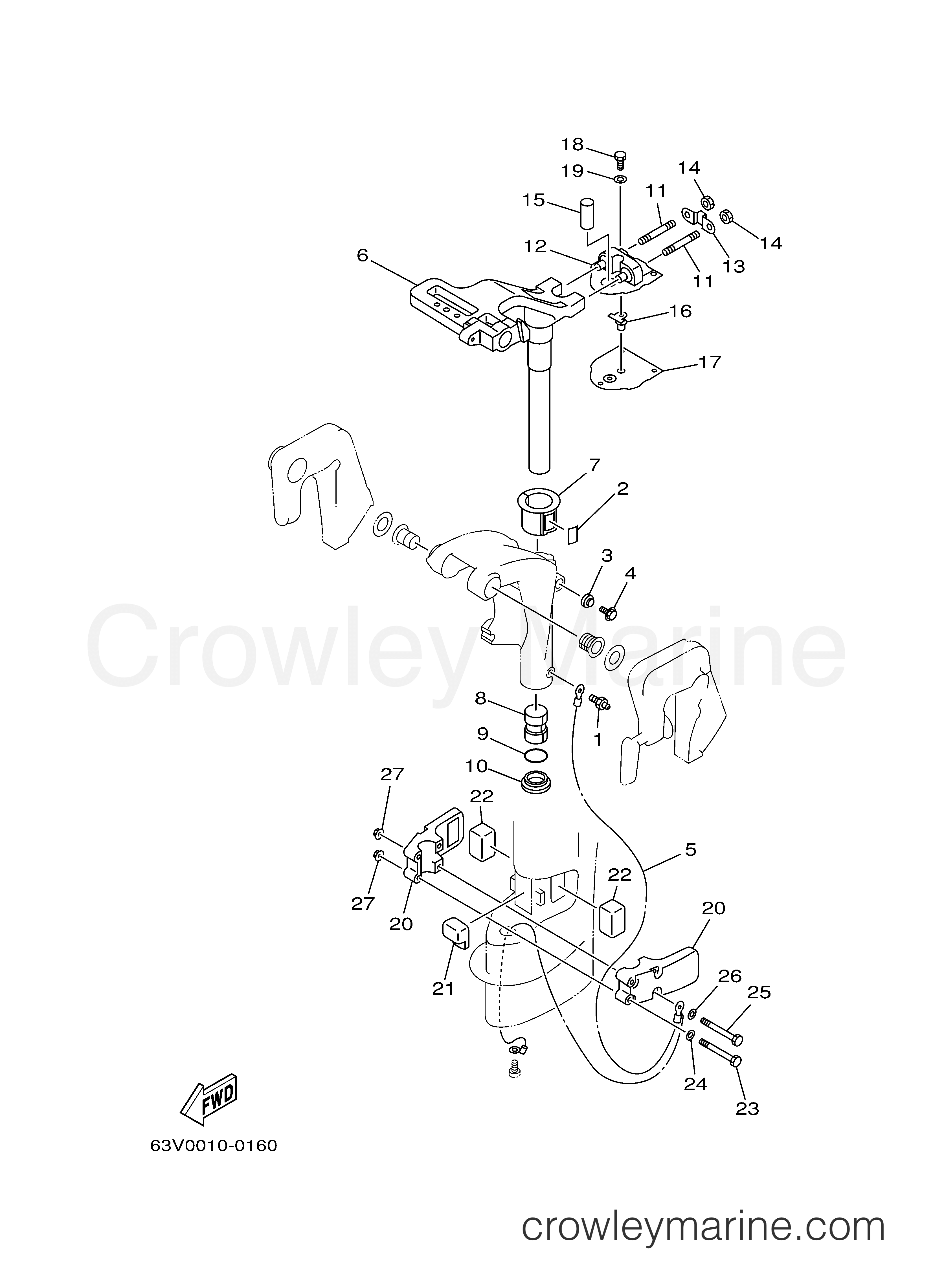 Yamaha Motors 15MLHY - BRACKET 2
