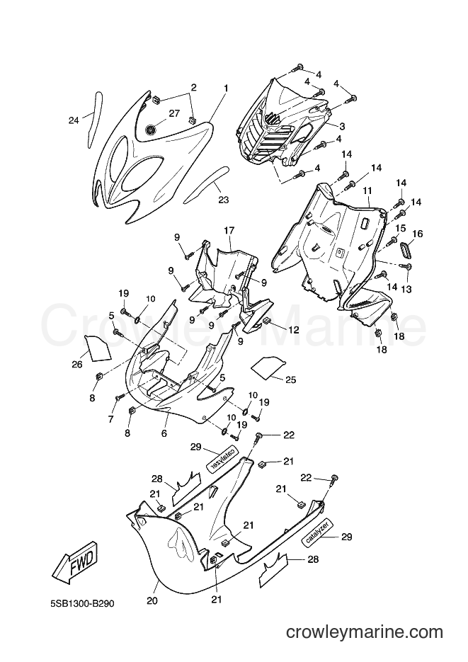2003 Scooter YQ50 - YQ50 (5SB1) [010] - LEG SHIELD