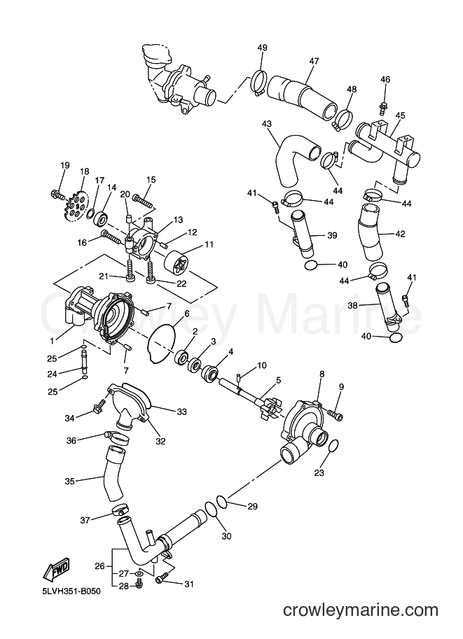 2003 Street Bike FZS1000 - FZS1000 (5LVF) [070] - WATER PUMP