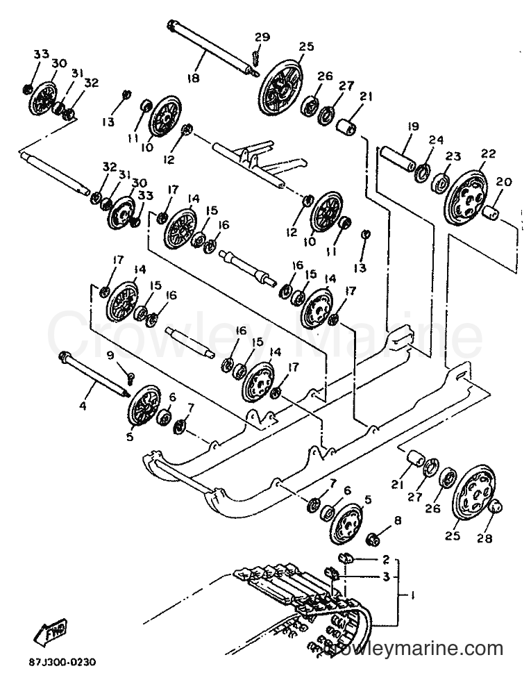 1994 Snowmobile PZ480E - PZ480E (8BG1) [010] - TRACK SUSPENSION 1