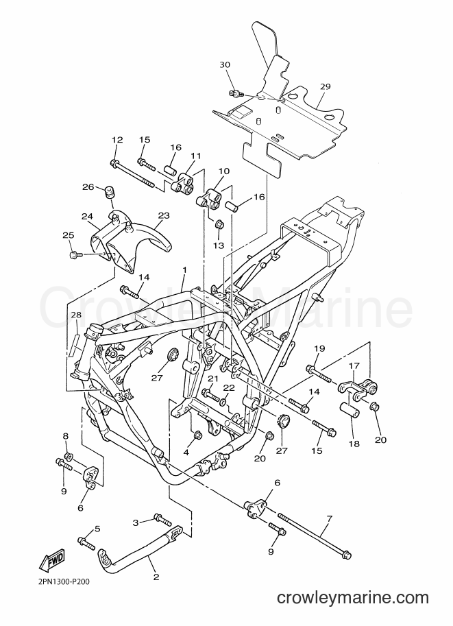2015 Street Bike XJR1300C - XJR1300C (2PN1) [010] - FRAME