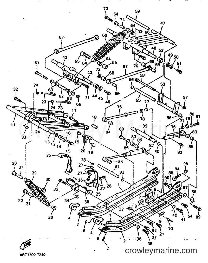1997 Snowmobile VX800ST - VX800ST (8BT3) [020] - TRACK SUSPENSION 2