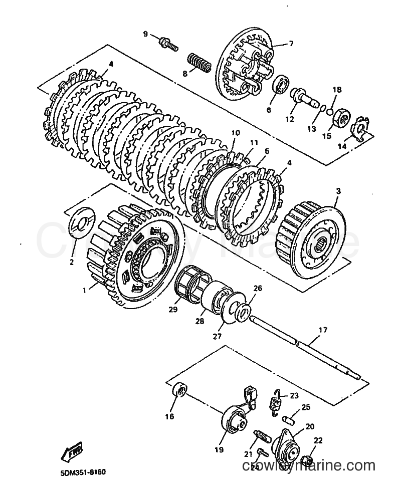 1998 Scooter YH50 - YH50 (5EU6) [010] - CLUTCH