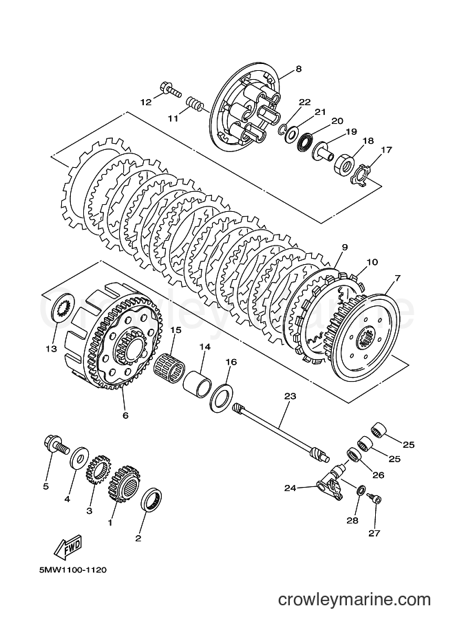 2001 Dirt Bike YZ250 - YZ250 (5MW2) [030] - CLUTCH