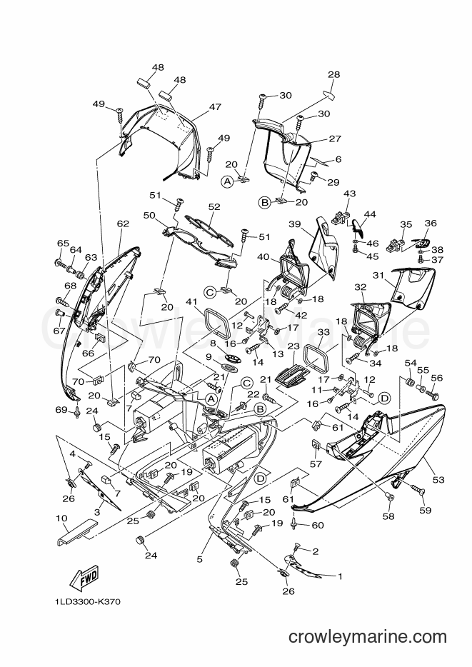 Yamaha Motors XP500A (1LD3) [010] - LEG SHIELD