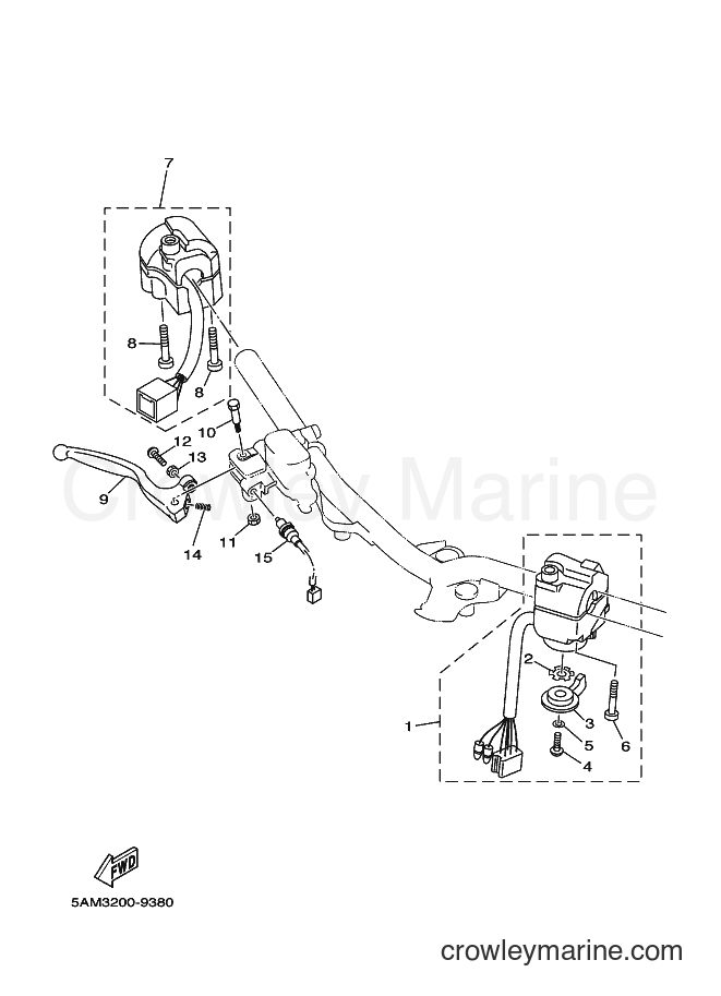 1999 Scooter T105E - T105E (5AM3) [010] - HANDLE SWITCH & LEVER