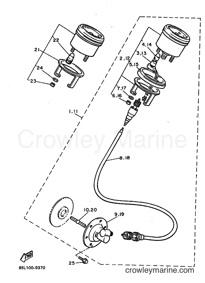 1989 Snowmobile CS340N - CS340N (85L1) [010] - ALTERNATE (METER)