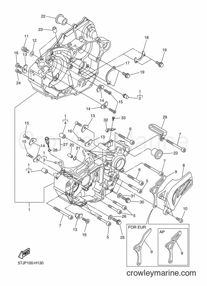 2009 Dirt Bike WR450F - WR450F (5TJP) [010] - CRANKCASE